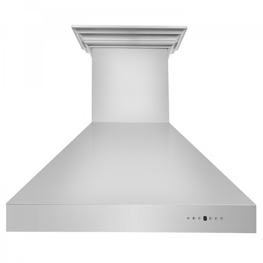 ZLINE 36 in. Wall Mount Range Hood, Stainless Steel, 400 CFM, CrownSound Bluetooth Speakers (667CRN-BT-36)