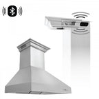 ZLINE 30 in. Wall Mount Range Hood Stainless Steel 400 CFM CrownSound® Bluetooth Speakers (667CRN-BT-30)