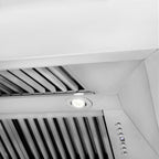 ZLINE 48 in Wall Mount Range Hood 400 CFM Satin Stainless Steel (8654SN-48)