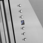 ZLINE 36 Inch Wall Mount Range Hood Stainless Steel Champagne Bronze Handle 8654STZ-36-CB