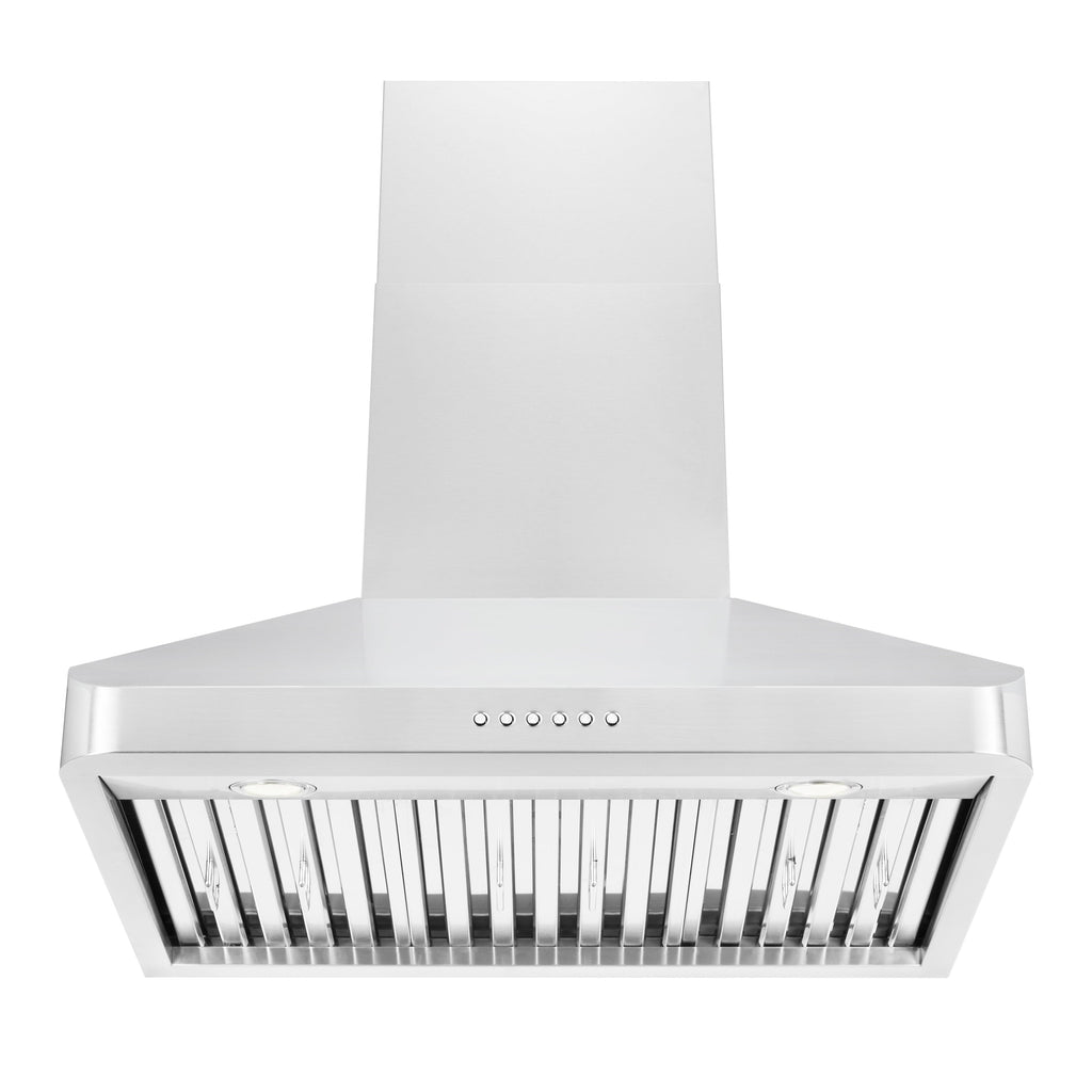 ZLINE 30 in. Wall Mount Range Hood – Alpine Series – Stainless Steel – 500 CFM Ducted Ventilation (ALP100WL-30)