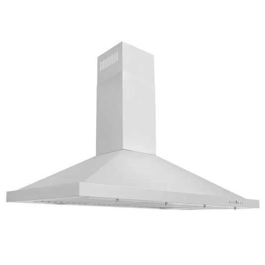 ZLINE 48 in. Wall Mount Range Hood Stainless Steel Convertible Vent 4-Speed KB-48