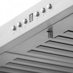 ZLINE 48 in. Wall Mount Range Hood 400 CFM Stainless Steel with CrownSound Bluetooth Speakers (KBCRN-BT-48)