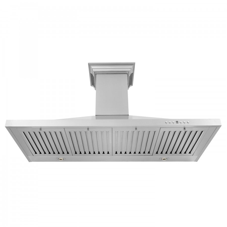 ZLINE 48 in. Wall Mount Range Hood 400 CFM Stainless Steel with CrownSound Bluetooth Speakers (KBCRN-BT-48)