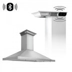 ZLINE 48 in. Wall Mount Range Hood 400 CFM Stainless Steel with CrownSound Bluetooth Speakers (KBCRN-BT-48)
