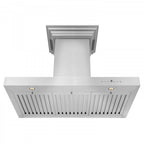 ZLINE 48 in Wall Mount Range Hood Stainless Steel 400 CFM CrownSound Bluetooth Speakers (KECRN-BT-48)