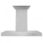 ZLINE 42 in. Wall Mount Range Hood 400 CFM Stainless Steel Bluetooth Speakers CrownSound® (KECRN-BT-42)