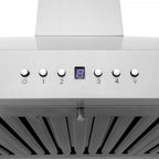 ZLINE 30 in. Wall Mount Range Hood Stainless Steel 400 CFM CrownSound Bluetooth Speakers (KL3CRN-BT-30)