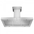 ZLINE 36 in Wall Mount Range Hood 400 CFM Stainless Steel with CrownSound Bluetooth Speakers (KL3CRN-BT-36)