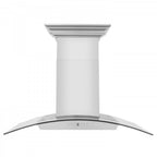 ZLINE 30 in Wall Mount Range Hood Stainless Steel CrownSound Bluetooth Speakers 400 CFM (KZCRN-BT-30)