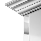 ZLINE 36" Wall Mount Range Hood – Satin Stainless Steel, Ducted, Mirror Accents, Designer Series (655MR-36)