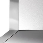 ZLINE 36" Wall Mount Range Hood – Satin Stainless Steel, Ducted, Mirror Accents, Designer Series (655MR-36)