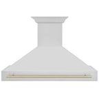 ZLINE Autograph Package - 48 In. Dual Fuel Range with Gold Accent, Range Hood, Dishwasher in Stainless Steel, 3AKP-RARHDWM48-G