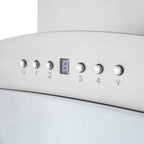 ZLINE 36 in. Wall Mount Range Hood 400 CFM Stainless Steel Bluetooth CrownSound Speakers (KNCRN-BT-36)