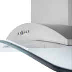 ZLINE 36 in. Wall Mount Range Hood 400 CFM Stainless Steel Bluetooth CrownSound Speakers (KNCRN-BT-36)