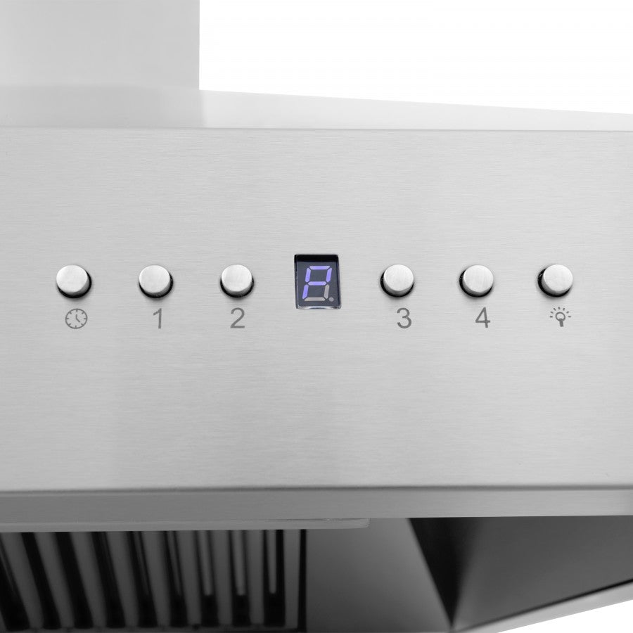 ZLINE 60 in. Wall Mount Range Hood Stainless Steel 400 CFM CrownSound® Bluetooth Speakers (697CRN-BT-60)