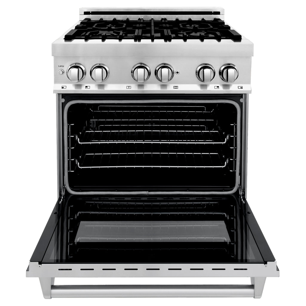 ZLINE 30-Inch Dual Fuel Range with Gas Cooktop, Electric Oven and Griddle, 4.0 cu. ft., Stainless Steel, (RA-GR-30)