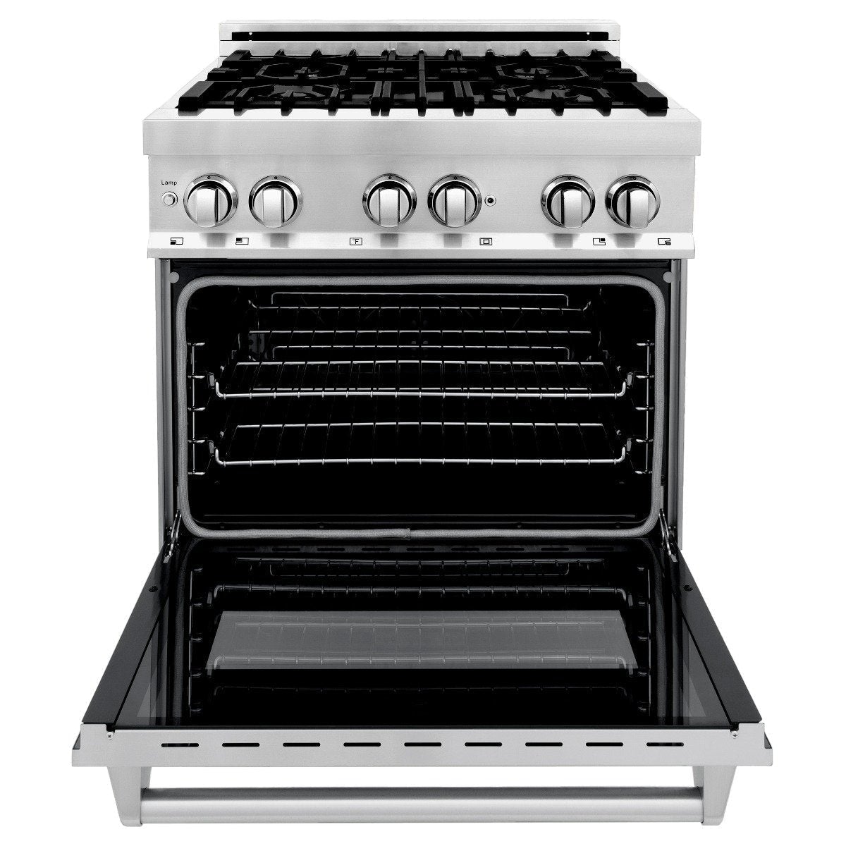ZLINE Appliance Package - 30 in. Dual Fuel Range, Over-the-Range Microwave, Refrigerator, 3KPR-RAOTRH30