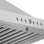 ZLINE 48 in. Wall Mount Range Hood Stainless Steel Convertible Vent 4-Speed KB-48