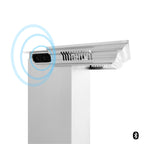 ZLINE 36 in. Wall Mount Range Hood Stainless Steel 400 CFM CrownSound Bluetooth Speakers 4-Speed (KN4CRN-BT-36)