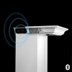 ZLINE 36 in Wall Mount Range Hood 400 CFM Stainless Steel with CrownSound Bluetooth Speakers (KL3CRN-BT-36)