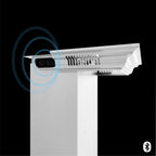ZLINE 30 in Wall Mount Range Hood Stainless Steel CrownSound Bluetooth Speakers 400 CFM (KZCRN-BT-30)