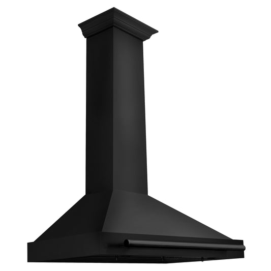 ZLINE 36 in. Wall Mount Range Hood 400 CFM Convertible Black Stainless Steel (BSKB4X-36)