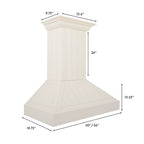 ZLINE 36 in. Wall Mount Range Hood, Wooden White Finish (KPTT-36)
