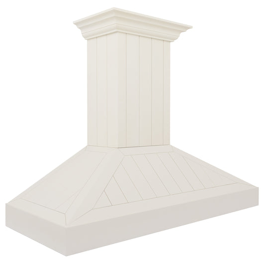 ZLINE 48 in. Wall Mount Range Hood Wooden White Finish Kitchen Vent Hood (KPTT-48)