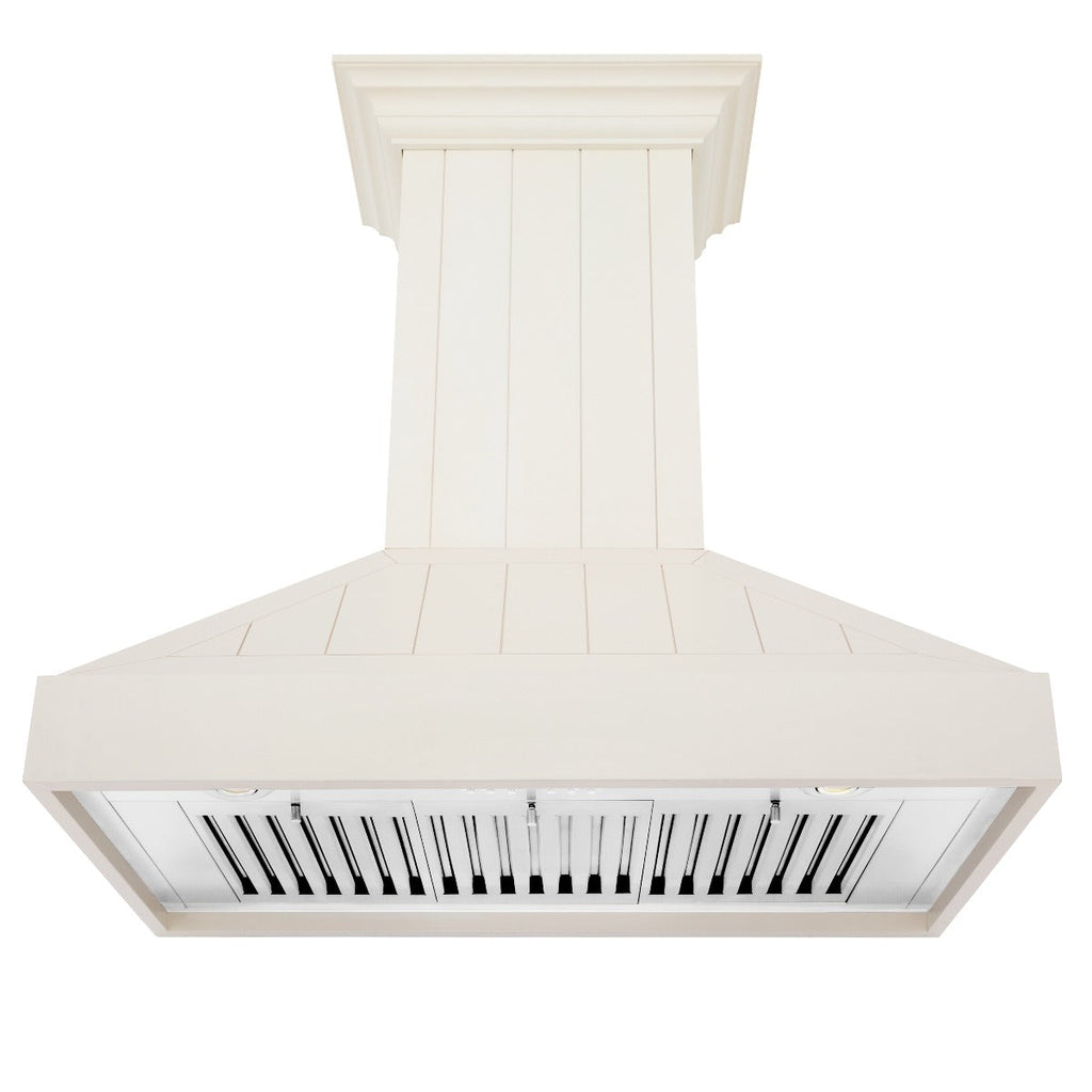 ZLINE 36 in. Wall Mount Range Hood, Wooden White Finish (KPTT-36)