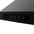 ZLINE 36 in. Wall Mount Range Hood Convertible Vent Black Stainless Steel with Crown Molding (BSKBNCRN-36)