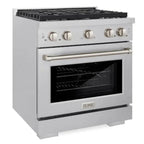 ZLINE 30-Inch Paramount Gas Range 4.2 cu. ft. Convection Oven with 4 Burners, Satin Stainless Steel (SGRS-30)