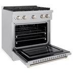 ZLINE 30-Inch Paramount Gas Range 4.2 cu. ft. Convection Oven with 4 Burners, Satin Stainless Steel (SGRS-30)
