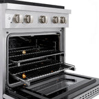 ZLINE 30-Inch Paramount Gas Range 4.2 cu. ft. Convection Oven with 4 Burners, Satin Stainless Steel (SGRS-30)