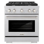 ZLINE 30-Inch Paramount Gas Range 4.2 cu. ft. Convection Oven with 4 Burners, Satin Stainless Steel (SGRS-30)