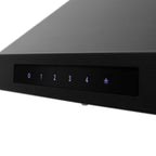ZLINE 36 in. Wall Mount Range Hood Black Stainless Steel Bluetooth CrownSound Built-In Speakers (BSKBNCRN-BT-36)