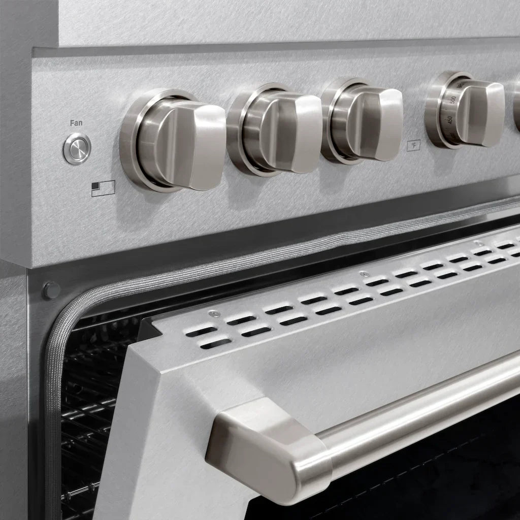 ZLINE 48 in. Paramount Double Oven Gas Range with 8 Burners, 6.7 cu. ft., Satin Stainless Steel (SGRS-48)