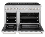 ZLINE 48 in. Paramount Double Oven Gas Range with 8 Burners, 6.7 cu. ft., Satin Stainless Steel (SGRS-48)