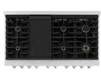 ZLINE 48 in. Paramount Double Oven Gas Range with 8 Burners, 6.7 cu. ft., Satin Stainless Steel (SGRS-48)