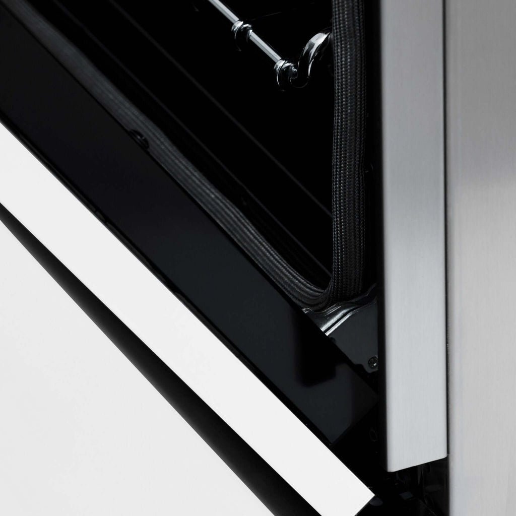 ZLINE Autograph Edition 48 in. 6.0 cu. ft. Dual Fuel Range with Gas Cooktop and Electric Convection Oven, White Matte Door with Polished Gold Accents (RAZ-WM-48-G)