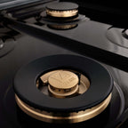 ZLINE Autograph Edition 48 in. 6.0 cu. ft. Dual Fuel Range with Gas Cooktop and Electric Convection Oven, White Matte Door with Polished Gold Accents (RAZ-WM-48-G)