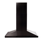 ZLINE 30 in. Island Mount Range Hood with CrownSound Bluetooth Speakers, Black Stainless Steel, 400 CFM (BSGL2iNCRN-BT-30)