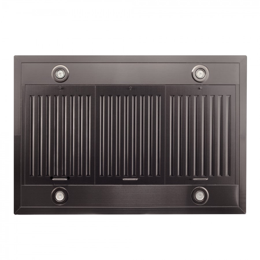 ZLINE 42 in. Island Range Hood 400 CFM Black Stainless Steel (BSGL2iN-42)