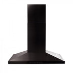 ZLINE 30 in. Island Range Hood 400 CFM Black Stainless Steel 4-Speed LED Lighting (BSGL2iN-30)