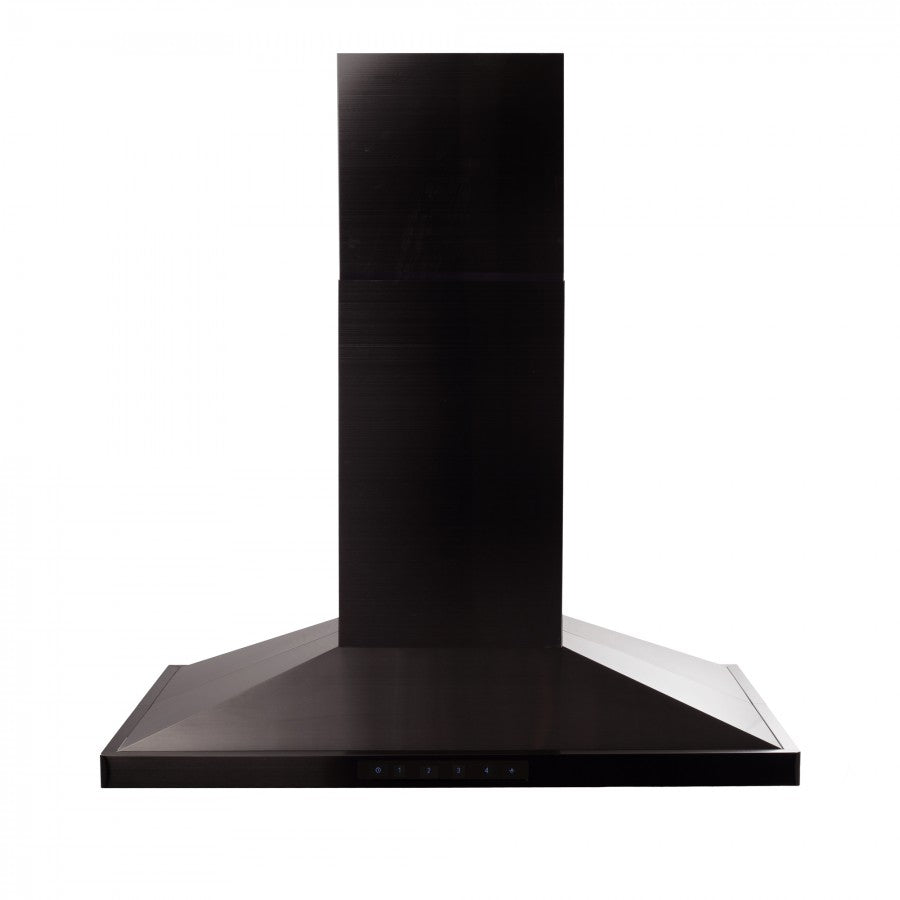 ZLINE 42 in. Island Range Hood 400 CFM Black Stainless Steel (BSGL2iN-42)