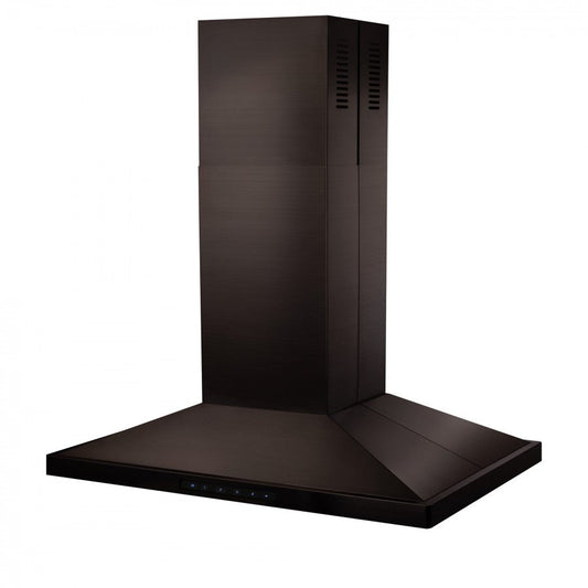ZLINE 42 in. Island Range Hood 400 CFM Black Stainless Steel (BSGL2iN-42)