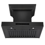 ZLINE 24 in Wall Mount Range Hood 400 CFM Black Stainless Steel with CrownSound Bluetooth Speakers (BSKENCRN-BT-24)
