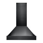 ZLINE 48 in Wall Mount Range Hood 700 CFM Black Stainless Steel LED Lighting Baffle Filters (BS655N-48)