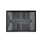 ZLINE 48 in Wall Mount Range Hood 700 CFM Black Stainless Steel LED Lighting Baffle Filters (BS655N-48)