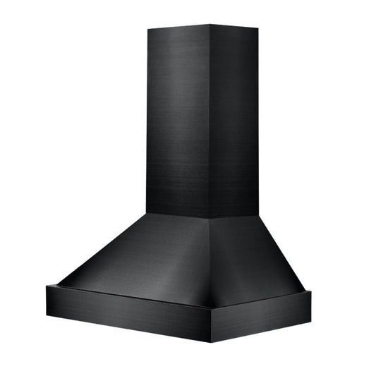ZLINE 48 in Wall Mount Range Hood 700 CFM Black Stainless Steel LED Lighting Baffle Filters (BS655N-48)